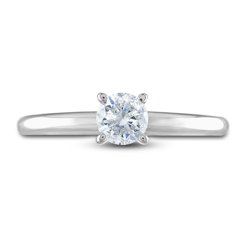 Diamond Solitaire Ring 1/2 ct tw Round 14K White Gold (I2/I) Y3dBeYl0
