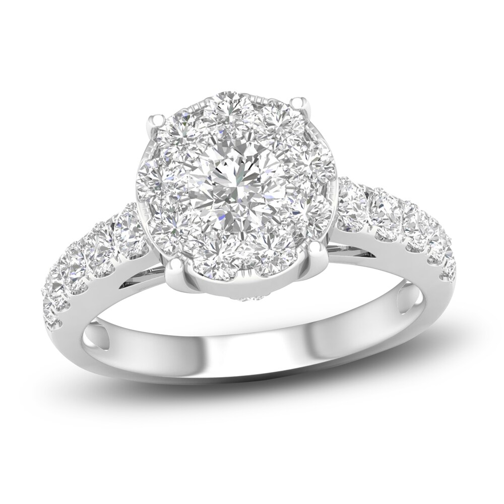 Diamond Engagement Ring 2 ct tw Round 14K White Gold Y6DVTBpp