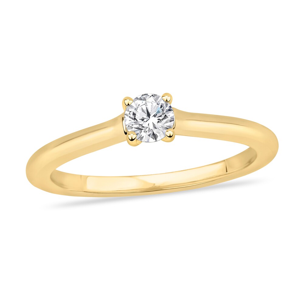Diamond Solitaire Engagement Ring 1/4 ct tw Round-cut 14K Yellow Gold (I2/I) Y8HdeN4d