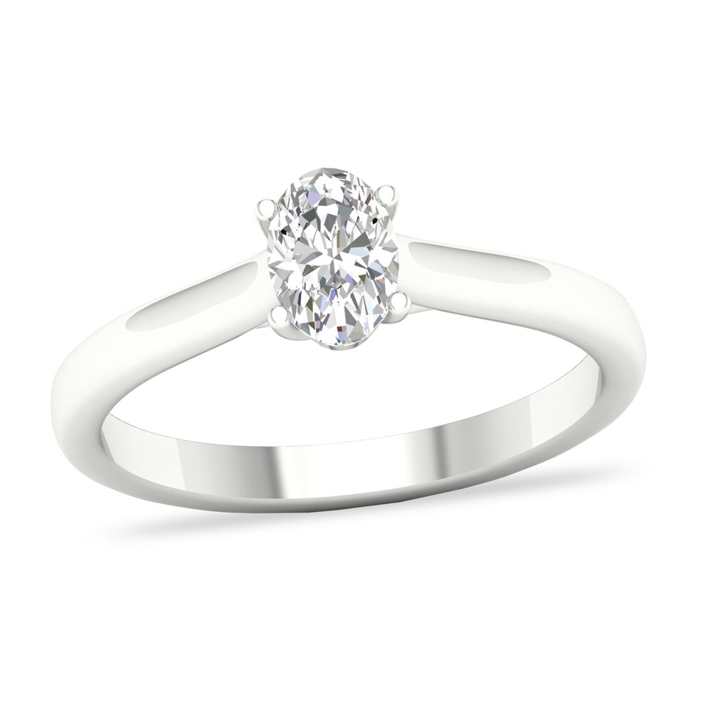 Diamond Solitaire Ring 1/2 ct tw Oval-cut Platinum (SI2/I) Y9VBBq1j