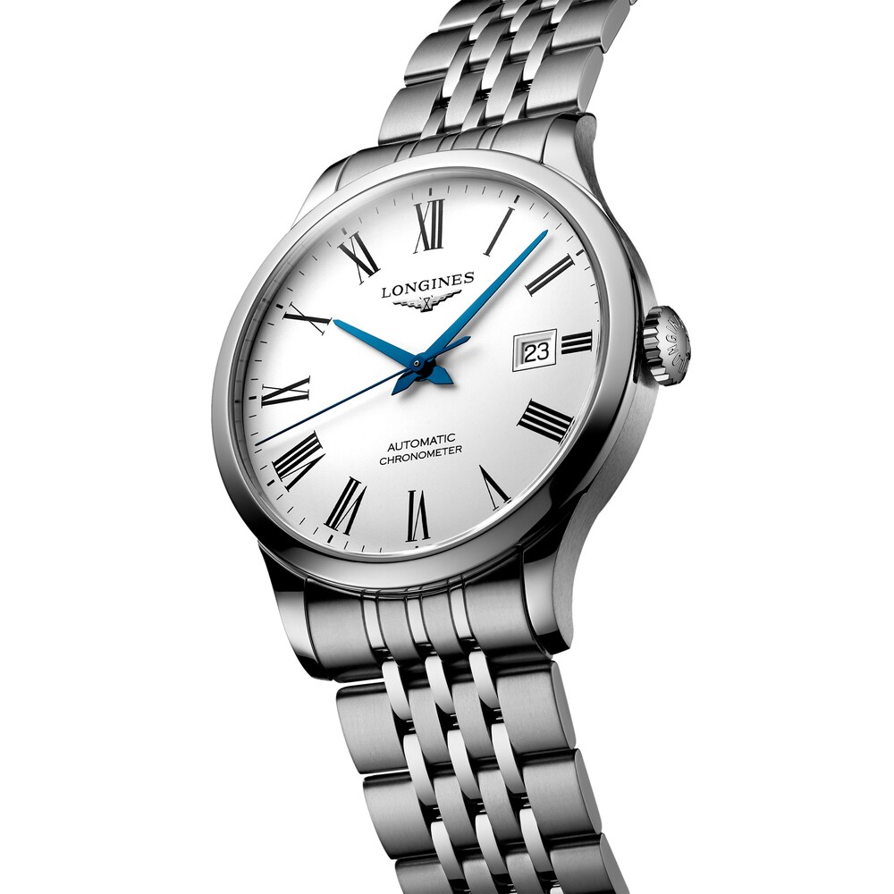 Longines Record Men\'s Automatic Chronometer Watch L28214116 YAEm1fwn