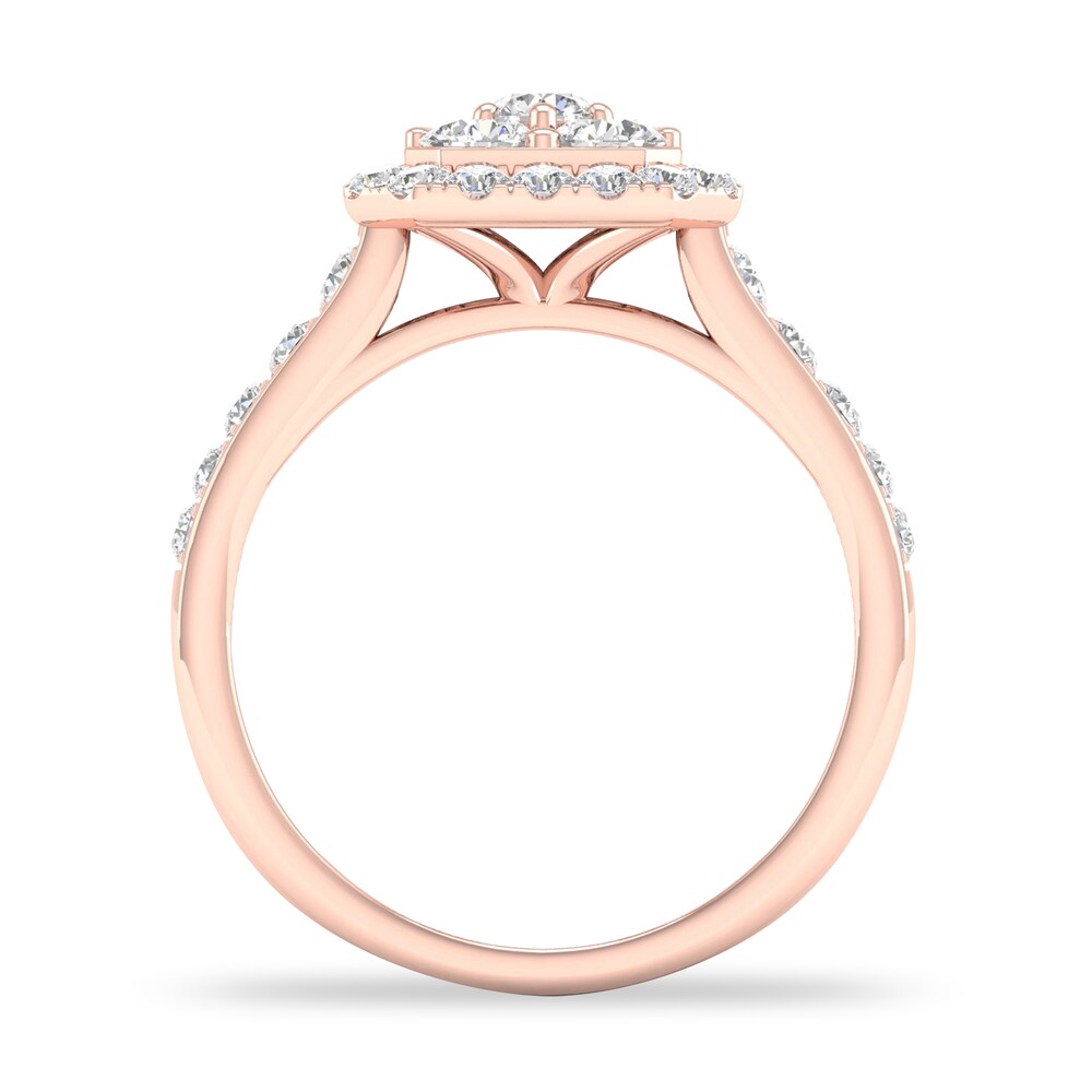 Diamond Ring 1 ct tw Round-cut 14K Rose Gold YBmd6M4W