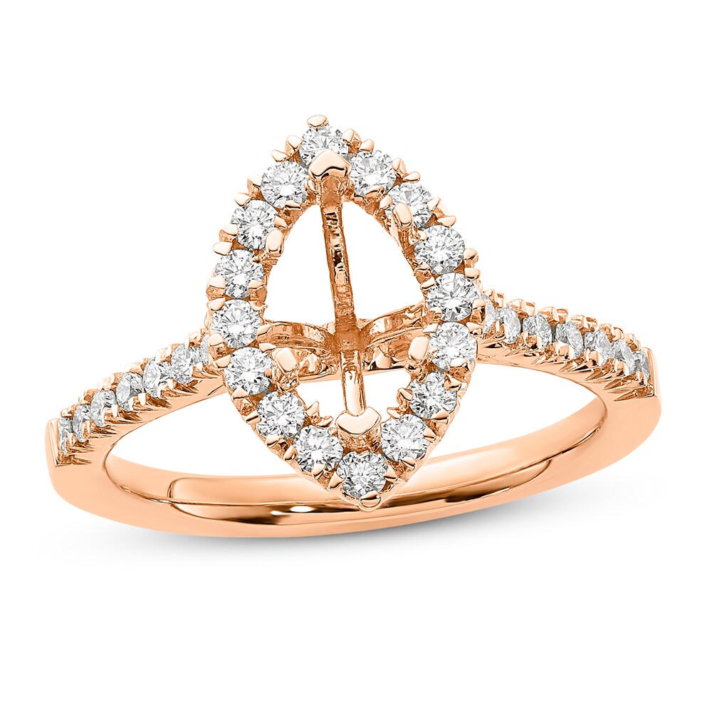 Diamond Engagement Ring Setting 1/2 ct tw 14K Rose Gold YHdyDrsH