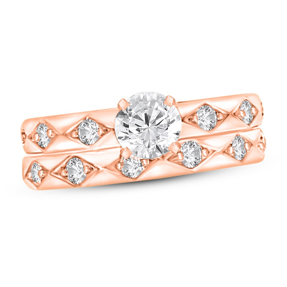 Diamond Ring 1 ct tw Round 14K Rose Gold YHtiLi6J [YHtiLi6J]