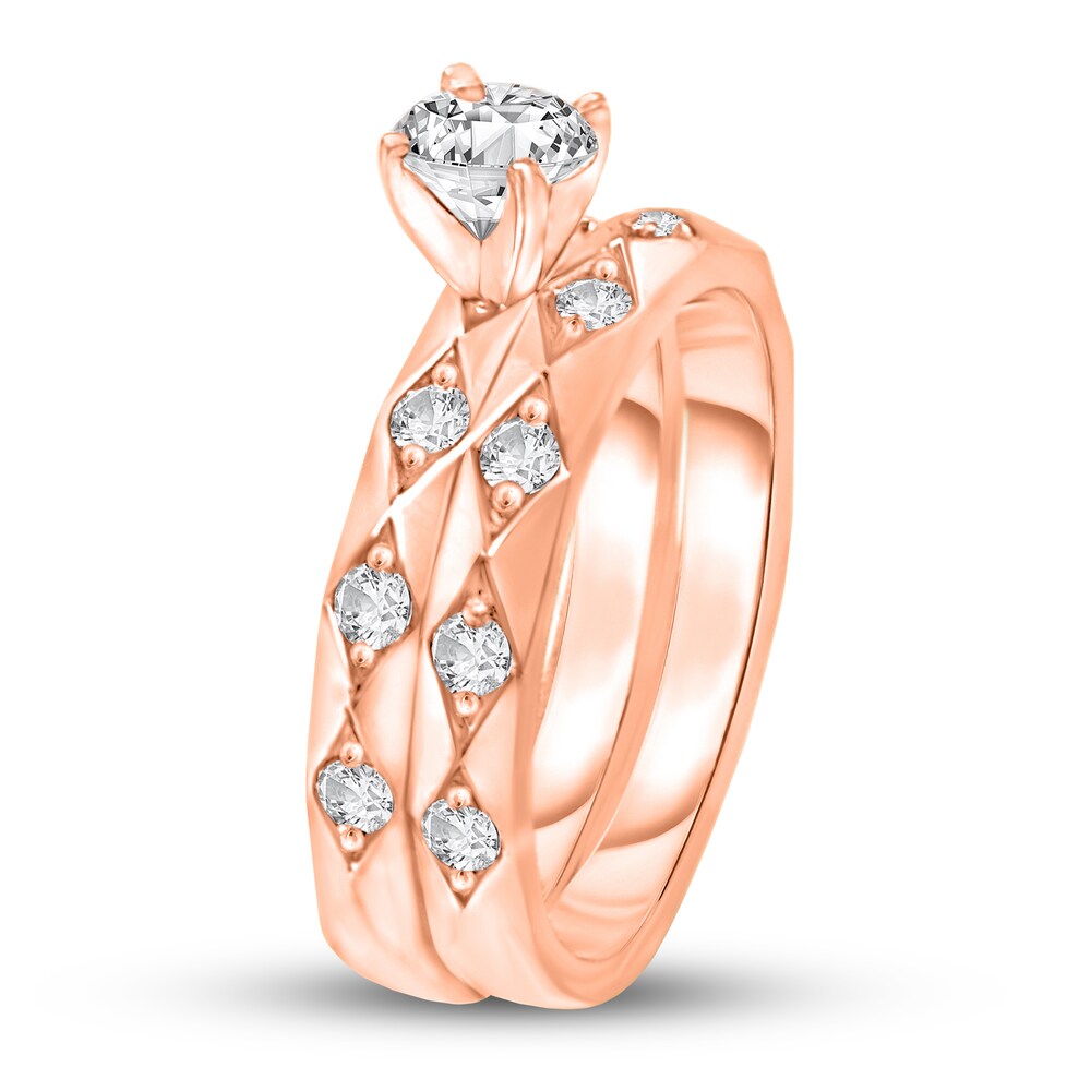 Diamond Ring 1 ct tw Round 14K Rose Gold YHtiLi6J