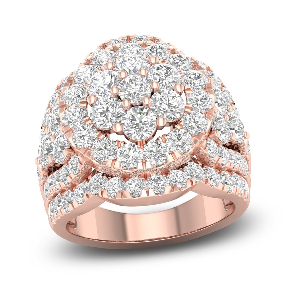 Diamond Engagement Ring 4-1/3 ct tw Round 14K Rose Gold YJpgx9vY
