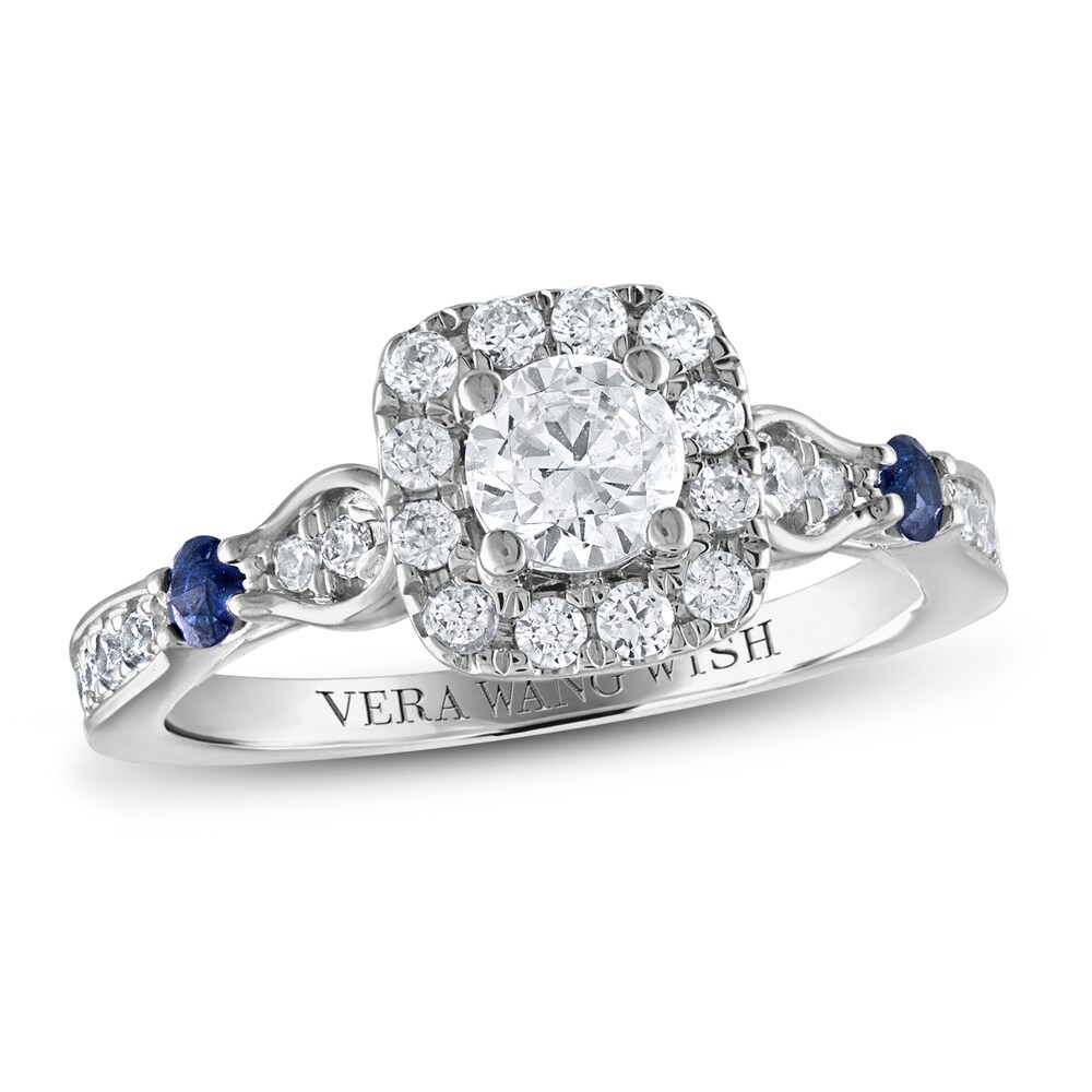 Vera Wang WISH Diamond Engagement Ring 3/4 ct tw Round 14K White Gold YKIk4RSu