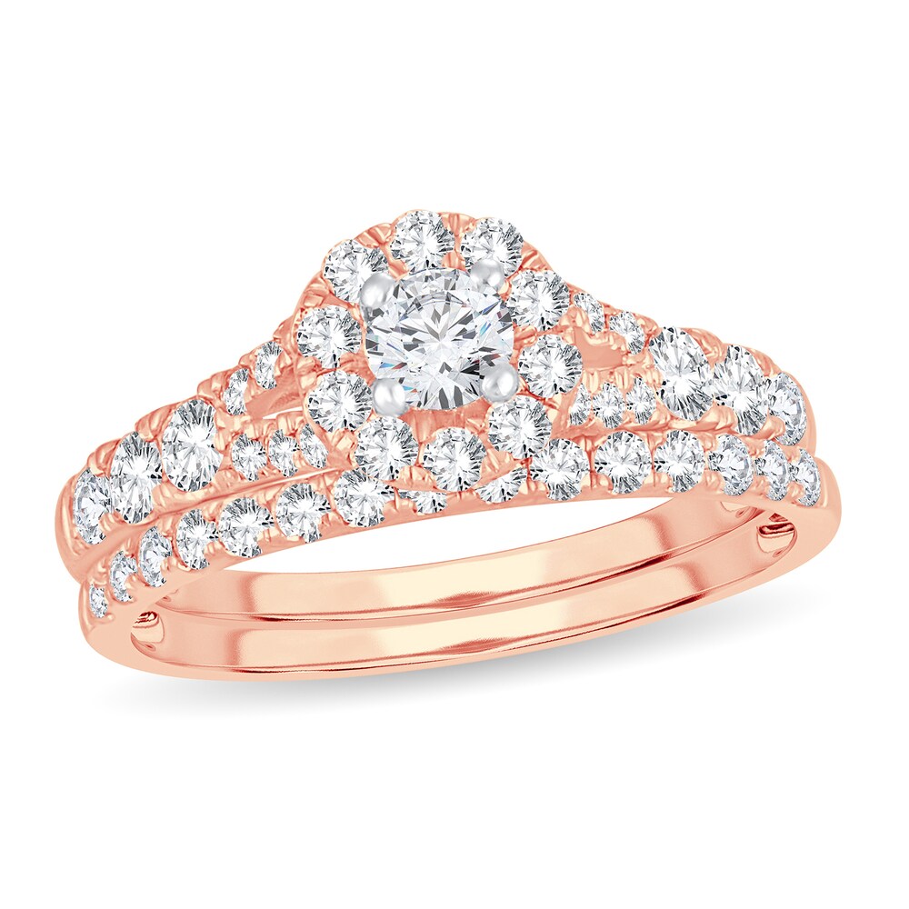 Diamond Bridal Set 1 ct tw Round 14K Rose Gold YqxnTo5V