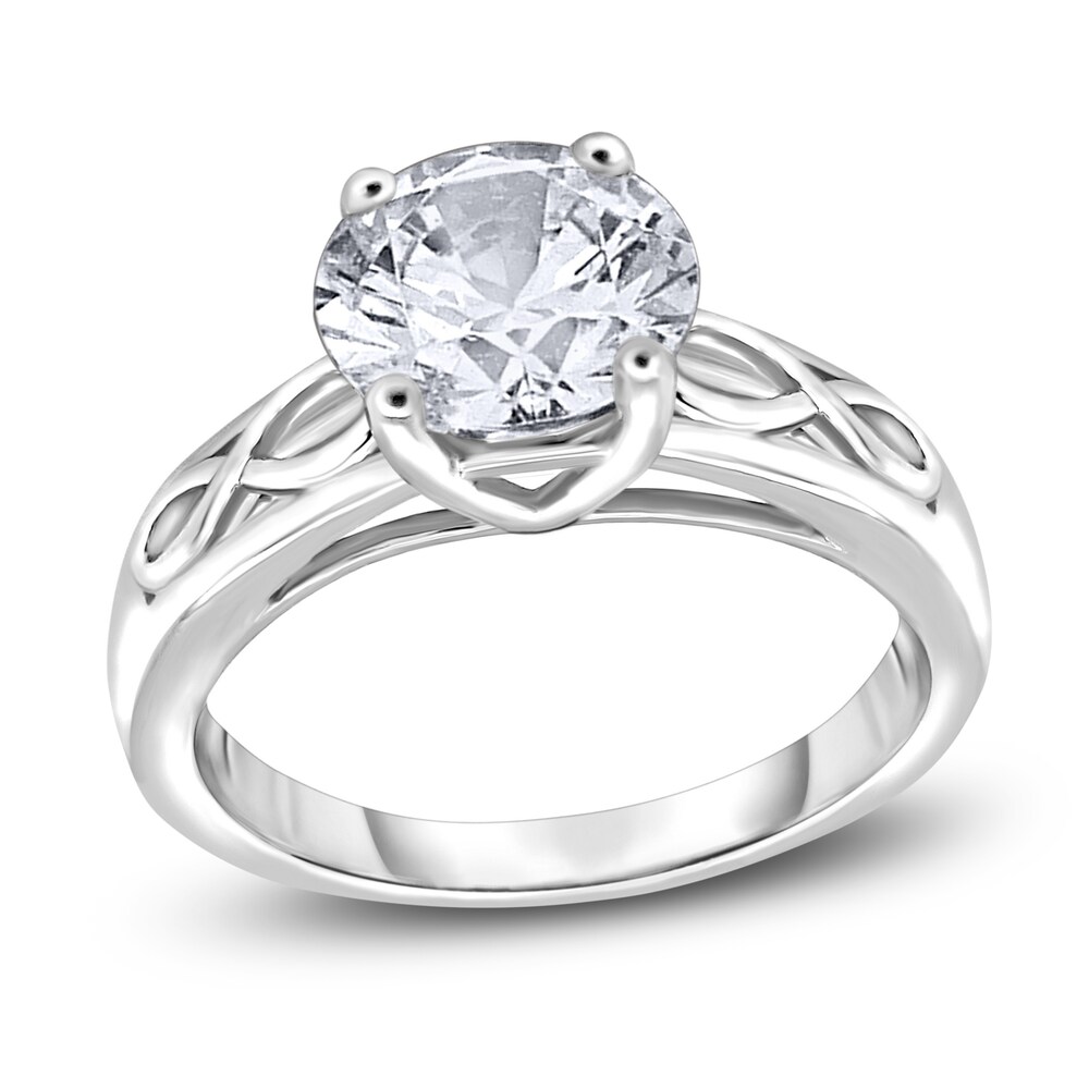 Diamond Solitaire Infinity Engagement Ring 2 ct tw Round 14K White Gold (I2/I) YsPUeV2d