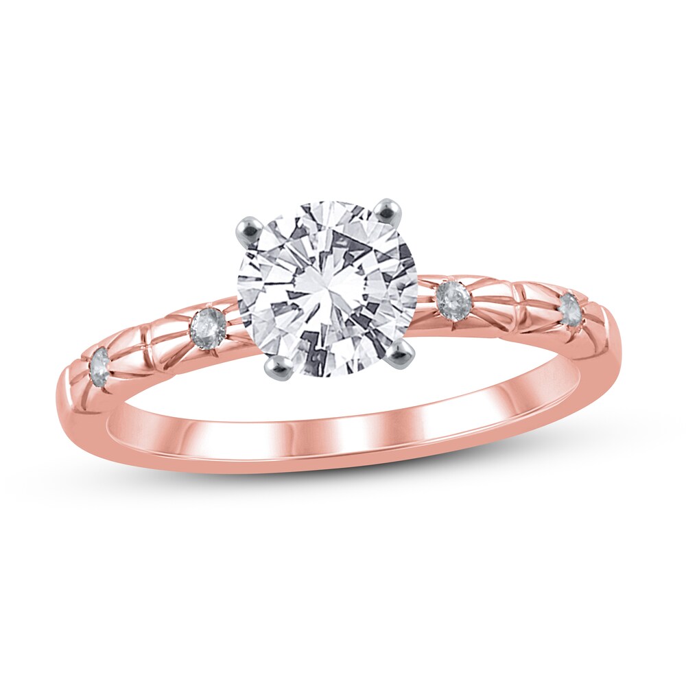 Diamond Engagement Ring 1 ct tw Round 14K Rose Gold Z0FDGSgo