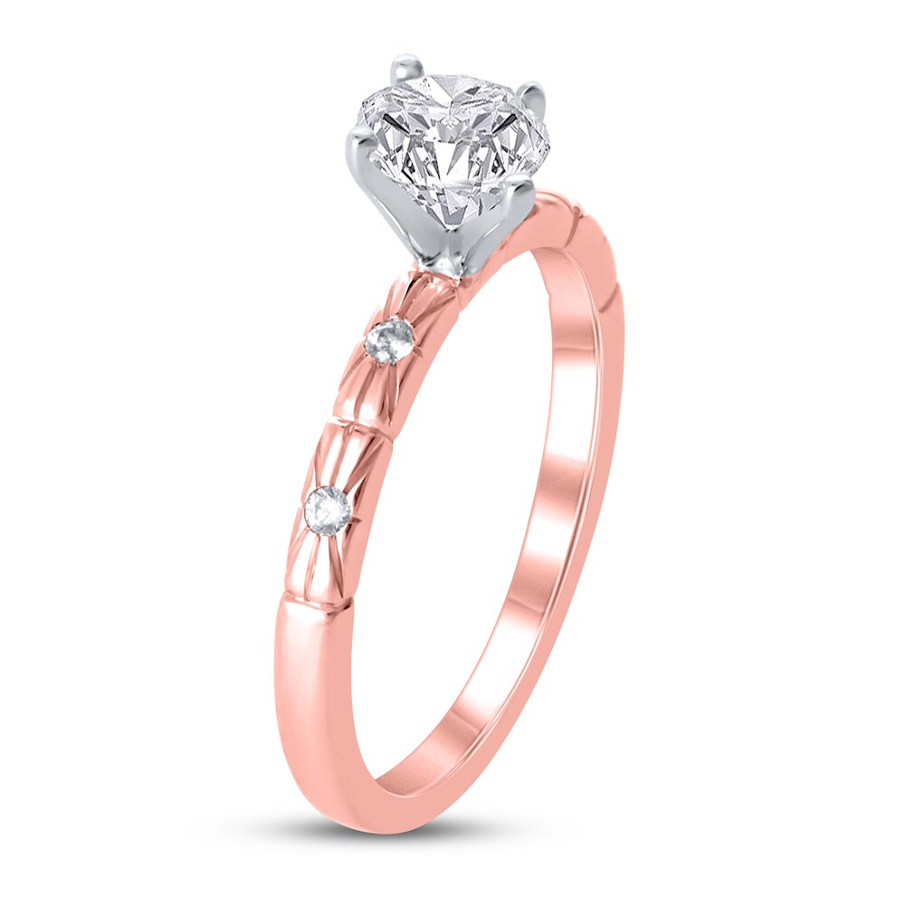 Diamond Engagement Ring 1 ct tw Round 14K Rose Gold Z0FDGSgo