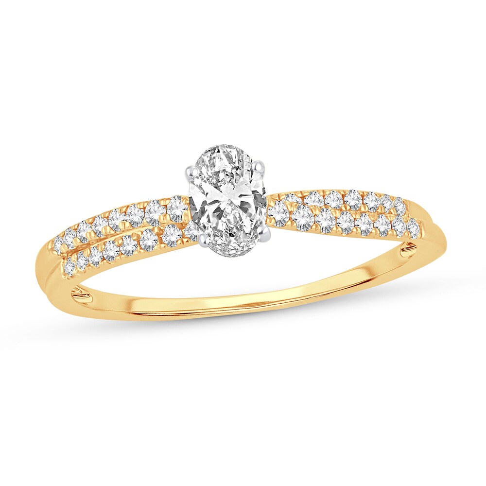 Diamond Ring 1/2 ct tw Oval 14K Yellow Gold Z11EaIWI [Z11EaIWI]