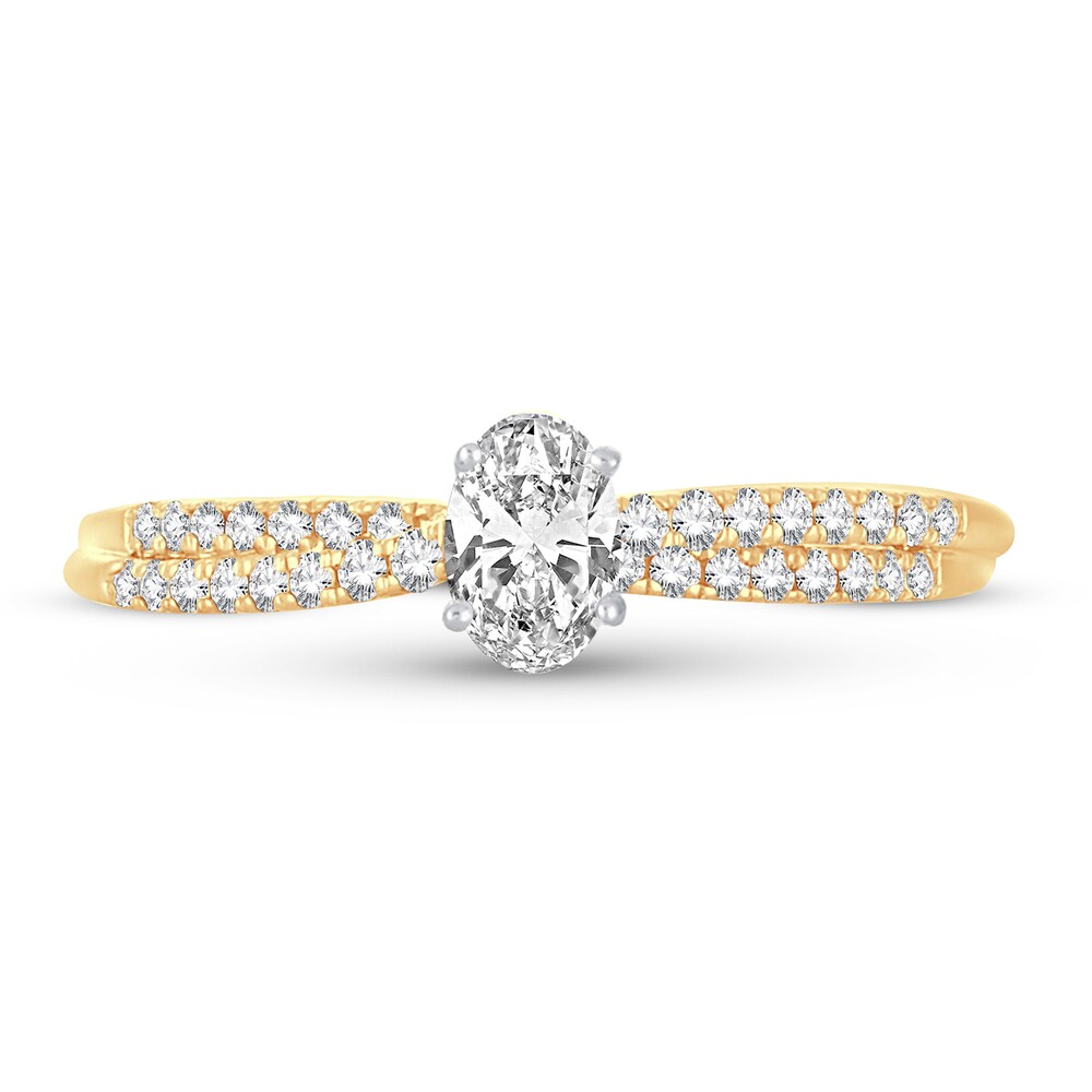 Diamond Ring 1/2 ct tw Oval 14K Yellow Gold Z11EaIWI