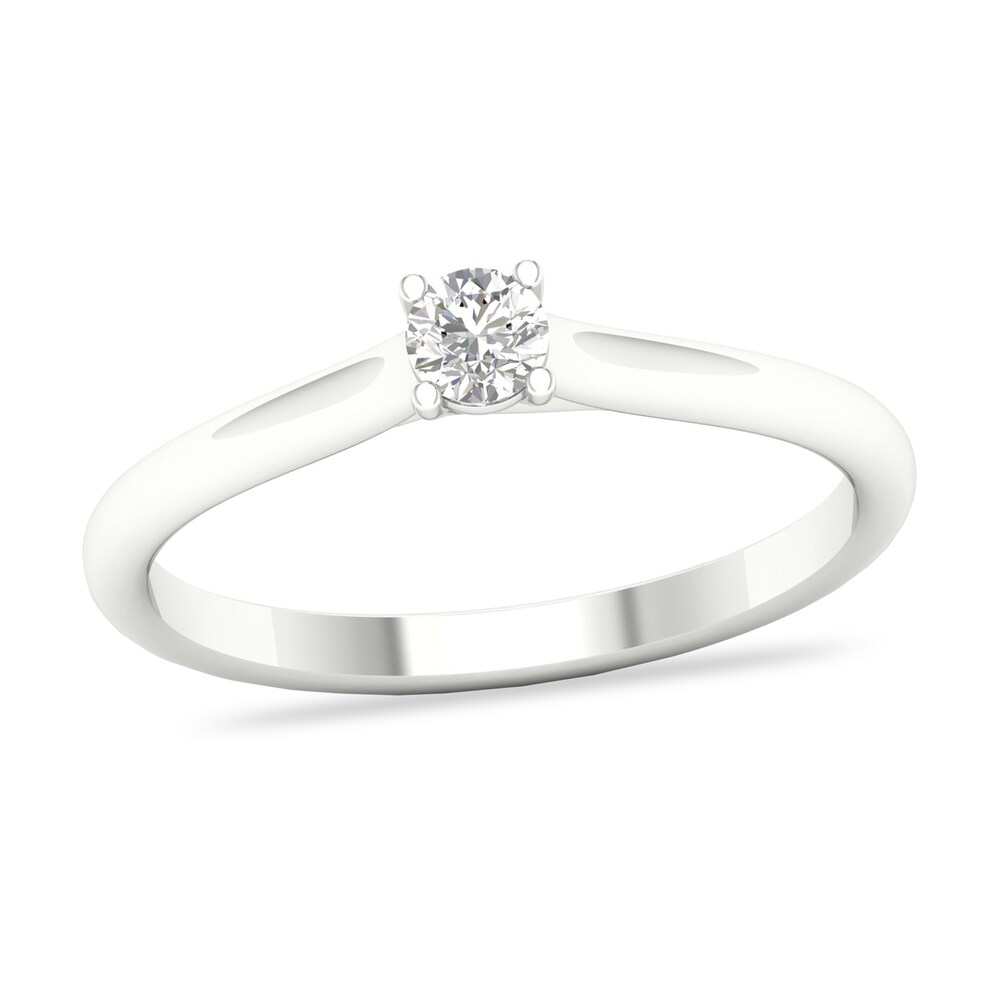 Diamond Solitaire Ring 1/6 ct tw Round-cut 14K White Gold (SI2/I) ZHaAvM0R