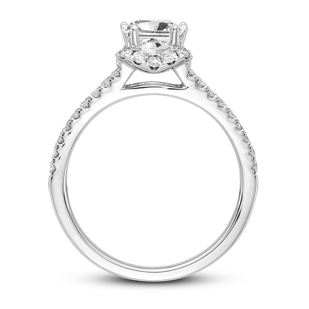 Diamond Engagement Ring 7/8 ct tw Princess/Round 14K White Gold ZNGli2a1