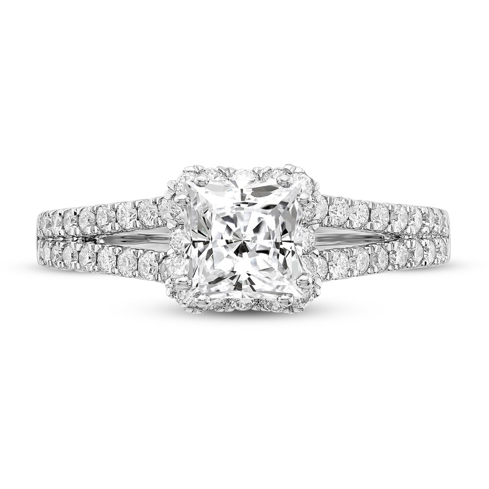 Diamond Engagement Ring 7/8 ct tw Princess/Round 14K White Gold ZNGli2a1