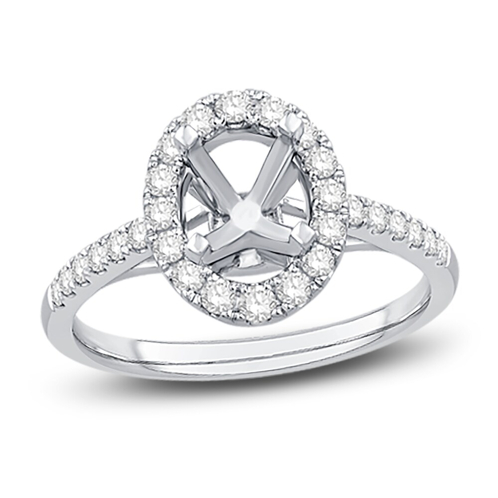 Engagement Ring 1/2 ct tw Oval/Round Platinum ZNfTFNzw