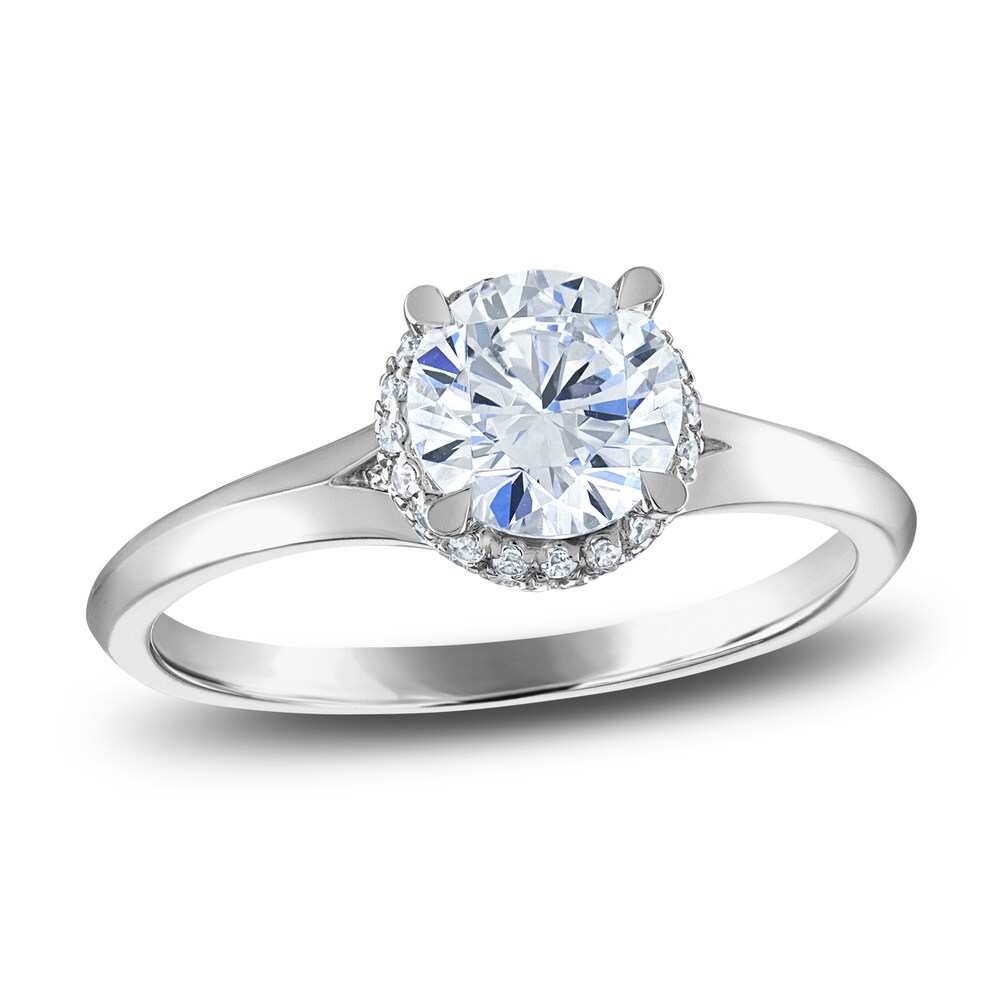 Diamond Engagement Ring 1-1/6 ct tw Round Platinum ZO1LLjtS