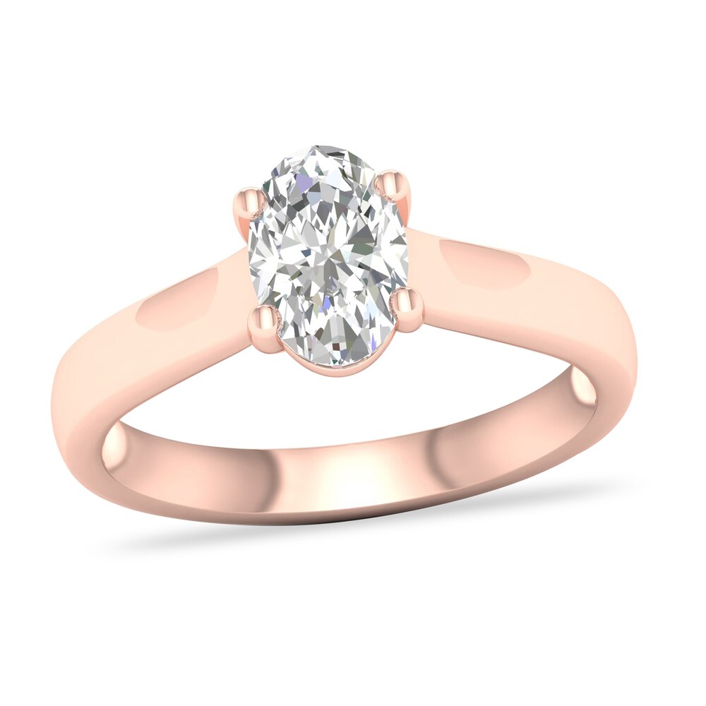 Diamond Solitaire Ring 1 ct tw Oval-cut 14K Rose Gold (SI2/I) Ze6hfpMo