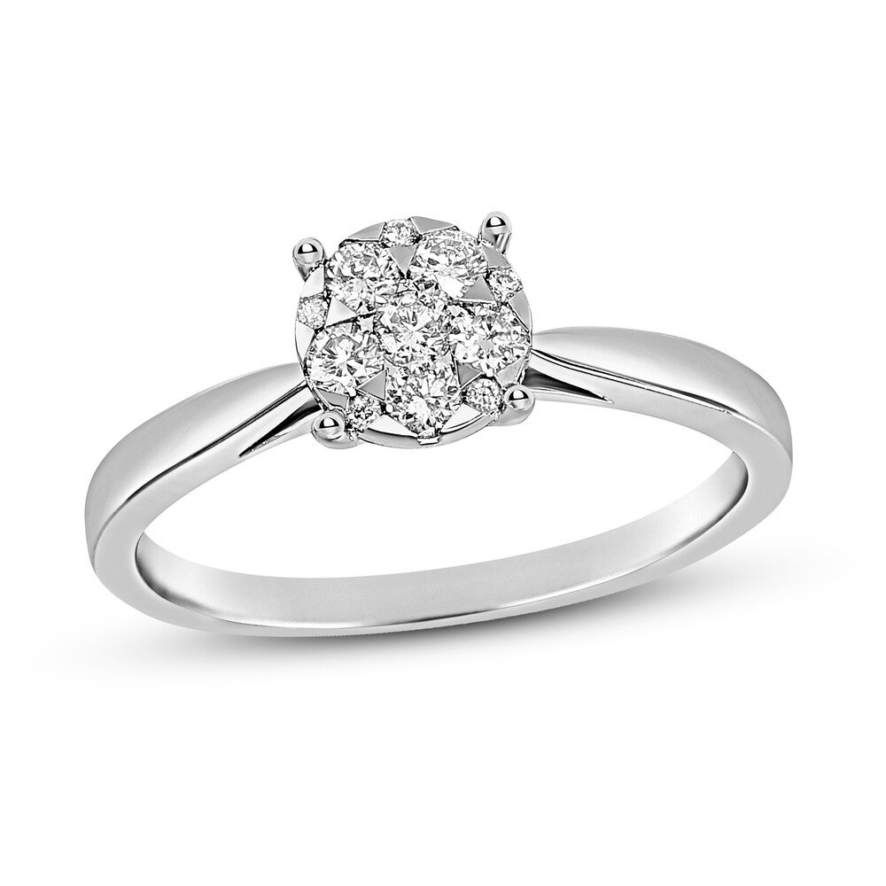 Diamond Engagement Ring 1/4 ct tw Round 14K White Gold Zm4MhtdE [Zm4MhtdE]
