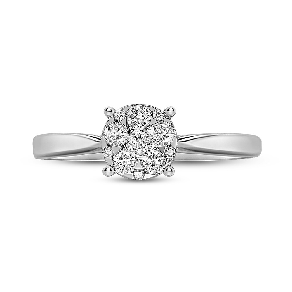 Diamond Engagement Ring 1/4 ct tw Round 14K White Gold Zm4MhtdE