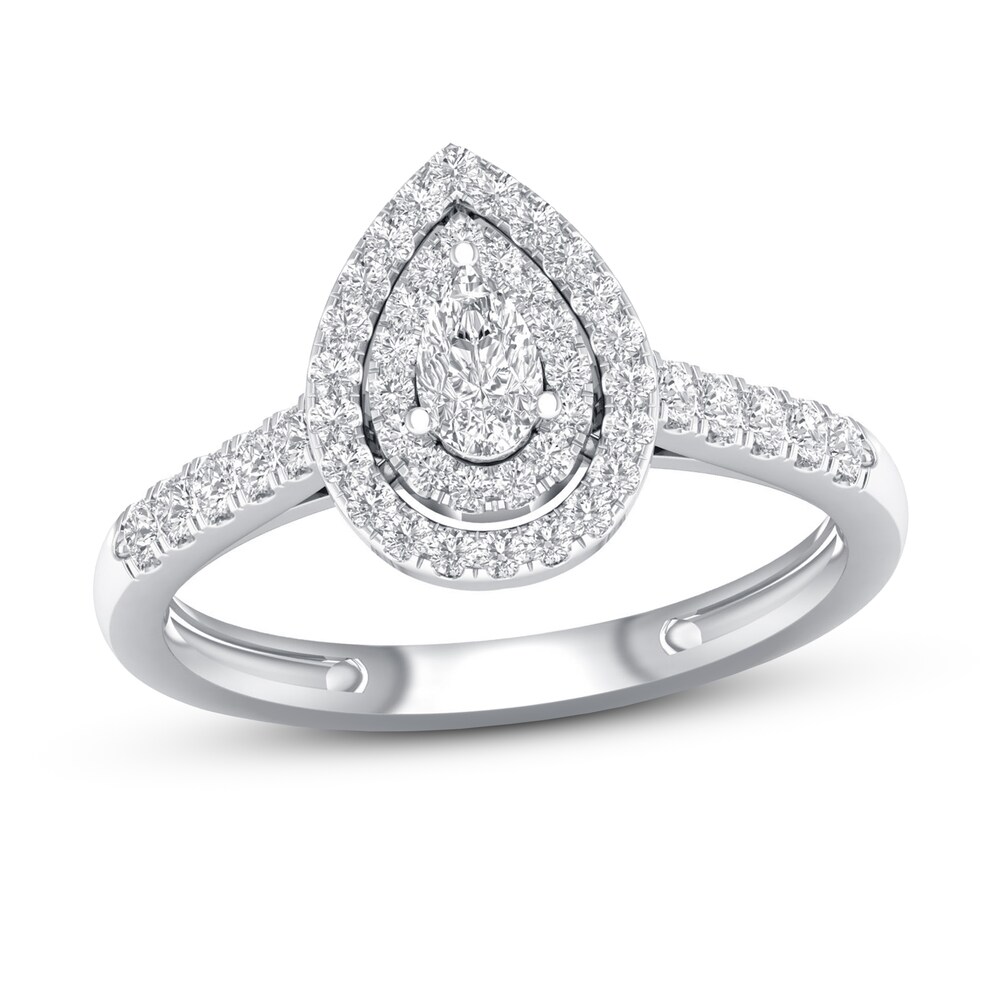 Diamond Promise Ring 1/2 ct tw 10K White Gold ZmHOU5sJ