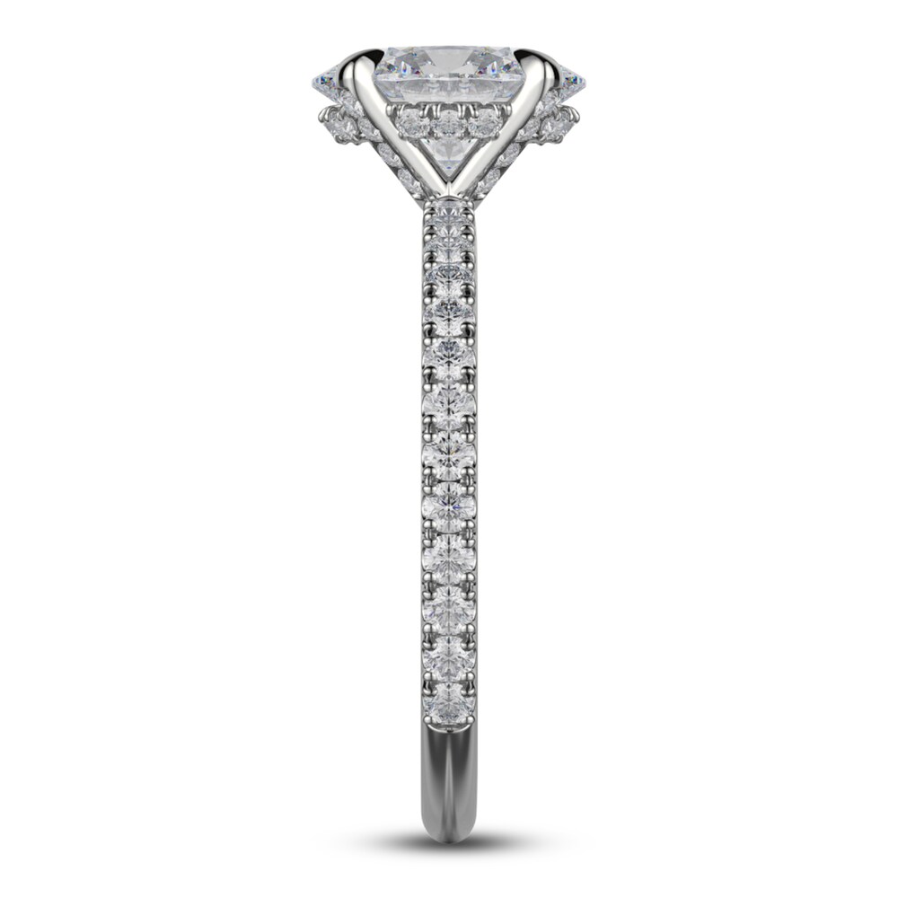 Michael M Diamond Engagement Ring Setting 1/3 ct tw Round 18K White Gold (Center diamond is sold separately) a4FUQH4H