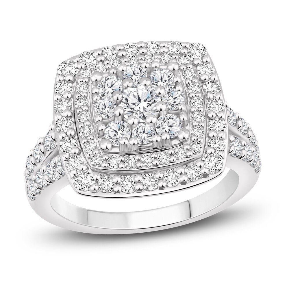 Diamond Engagement Ring 2 ct tw Round 14K White Gold agAUbZ9K