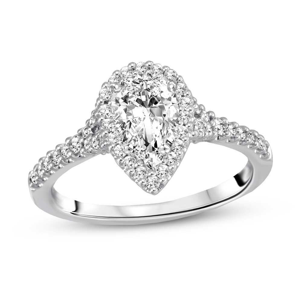 Diamond Ring Setting 3/8 ct tw Round 14K White Gold agduTm3u