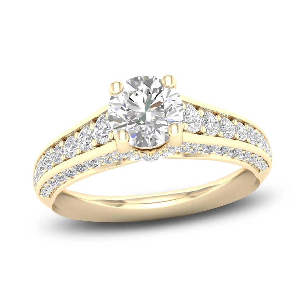 Diamond Engagement Ring 1-3/4 ct tw Round 14K Yellow Gold amkWw5Ci