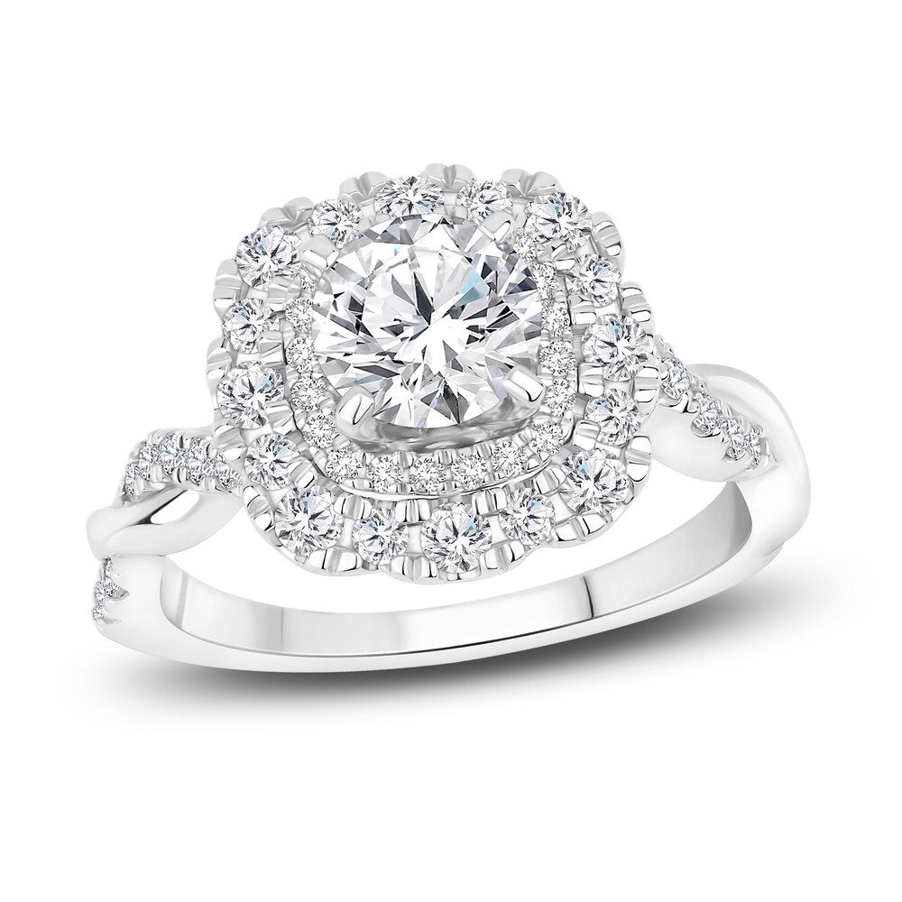 Diamond Engagement Ring 1-5/8 ct tw Round 14K White Gold apArbFLD
