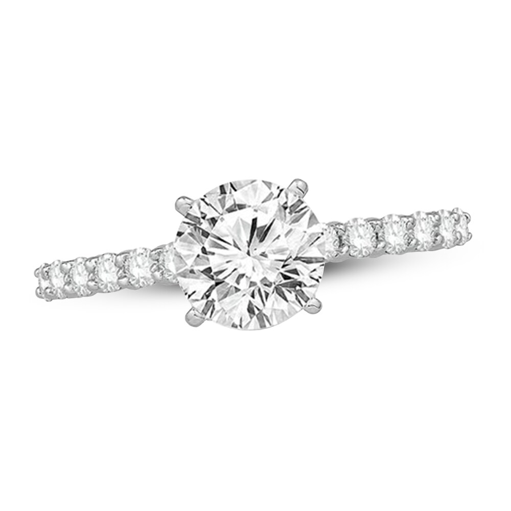 Diamond Engagement Ring 1-5/8 ct tw Round 14K White Gold ar02lJRj