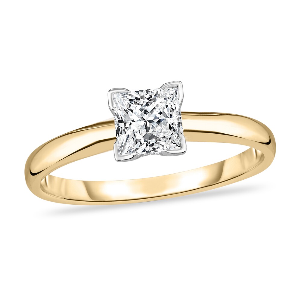 Diamond Solitaire Ring 3/8 ct tw Princess 14K Yellow Gold (I1/I) aundtPt1
