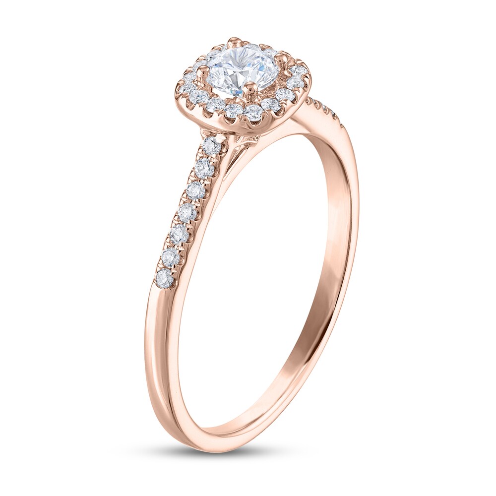 Diamond Engagement Ring 3/8 ct tw Round 14K Rose Gold b3LKqiCn