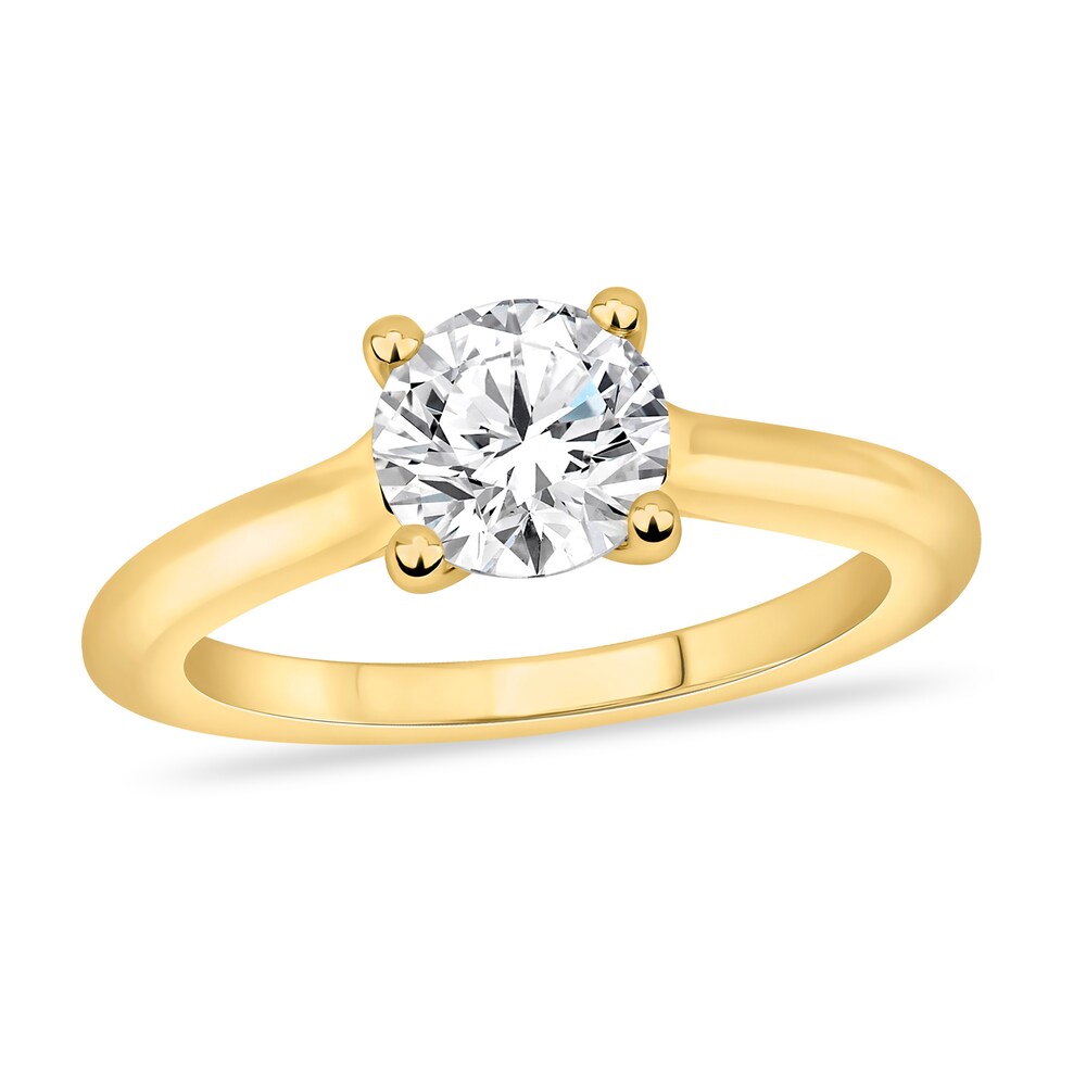 Diamond Solitaire Engagement Ring 2-1/2 ct tw Round-cut 14K Yellow Gold (I2/I) b5I5L1mJ