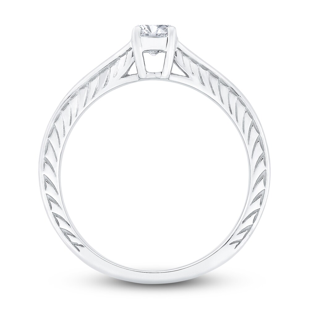 Diamond Engagement Ring 3/8 ct tw Round 14K White Gold (I1/I) bHiIsKf7