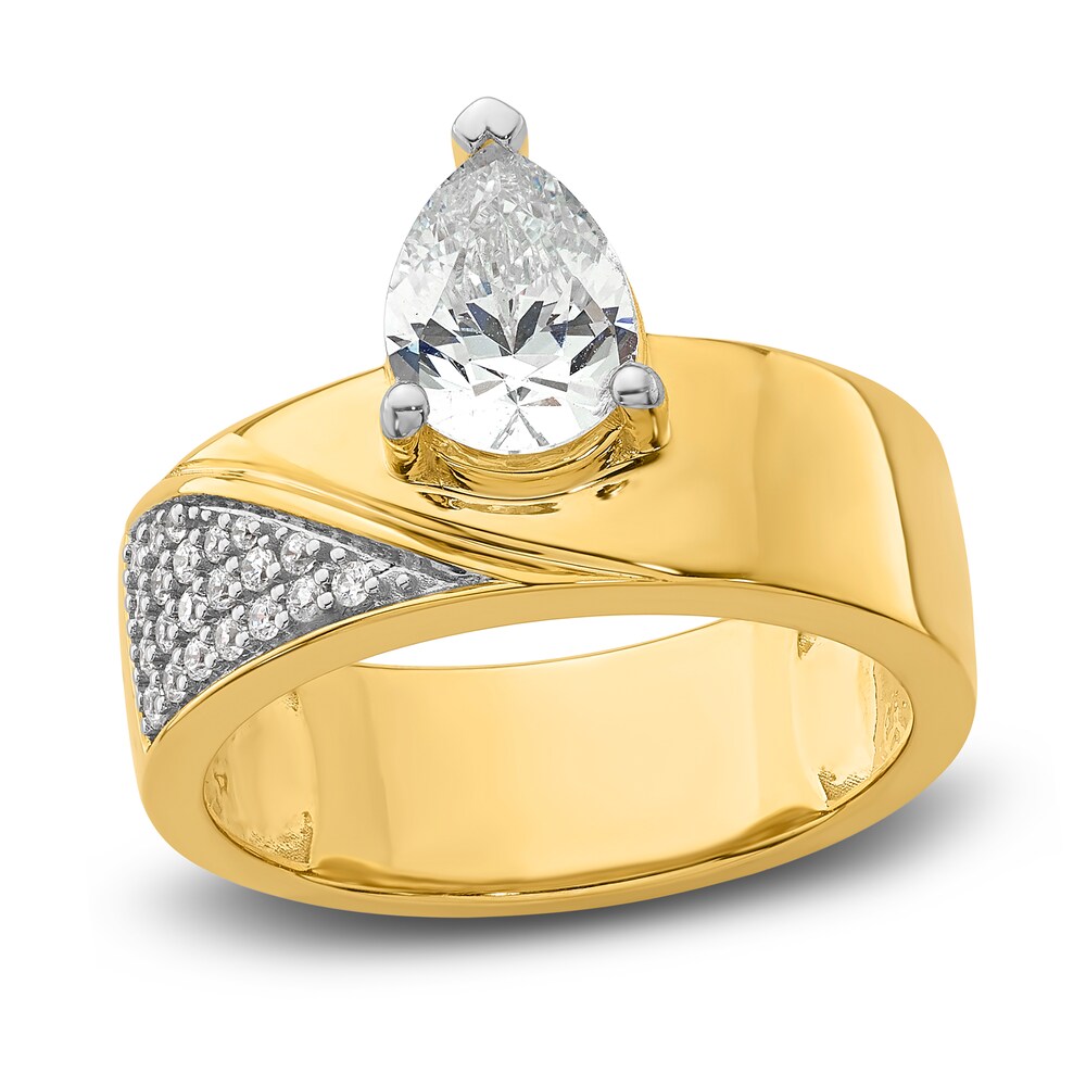 Diamond Engagement Ring 1-1/8 ct tw Pear/Round 14K Yellow Gold bUWOhyuU