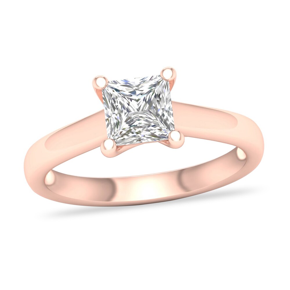 Diamond Solitaire Ring 1-1/4 ct tw Princess-cut 14K Rose Gold (SI2/I) bX6kmP79