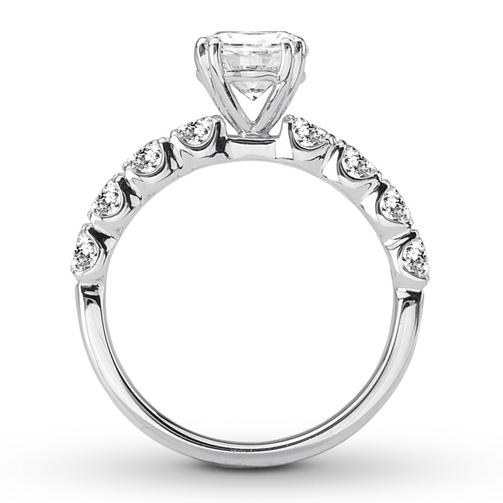 Diamond Ring Setting 3/4 carat tw Round 14K White Gold bjqgP25U