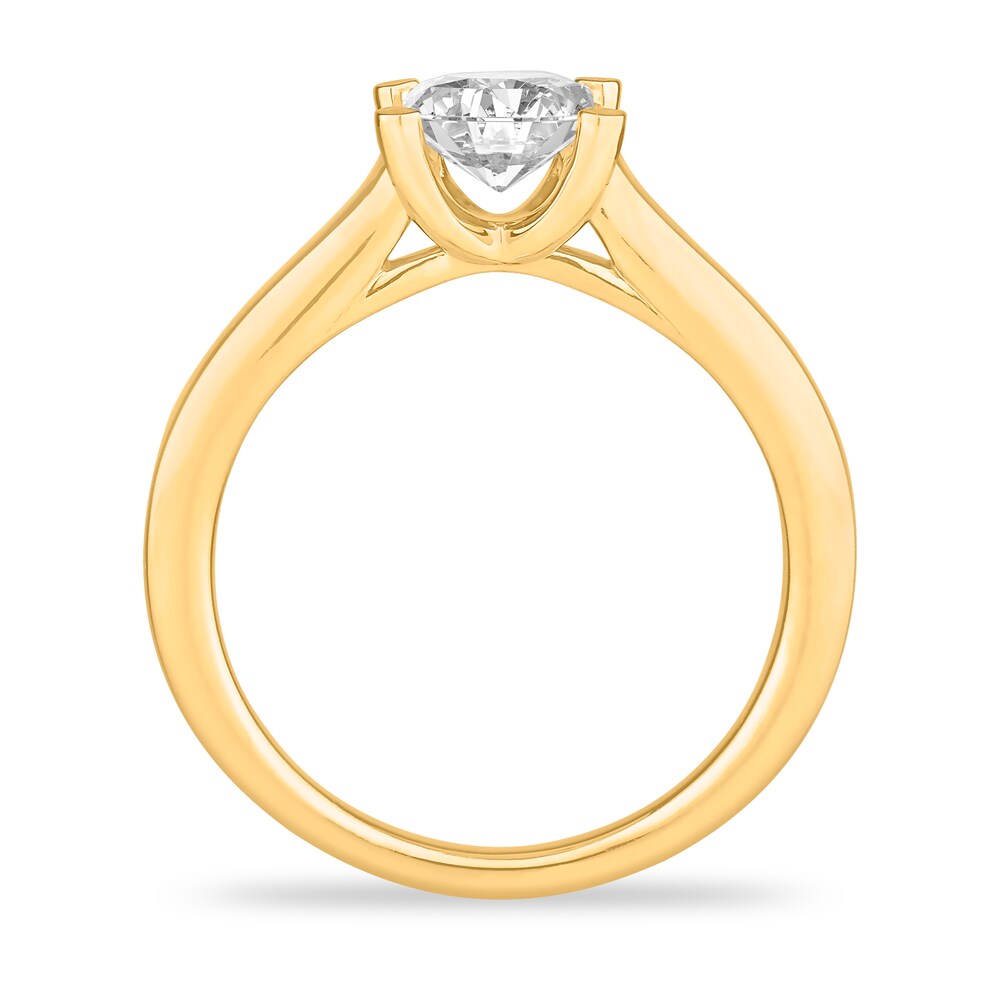 Diamond Solitaire Engagement Ring 2-1/2 ct tw Princess-cut 14K Yellow Gold (I2/I) bjvLRhiJ