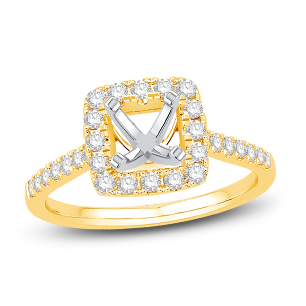 Engagement Ring 1/2 ct tw Princess/Round 14K Yellow Gold bkJyc5rf