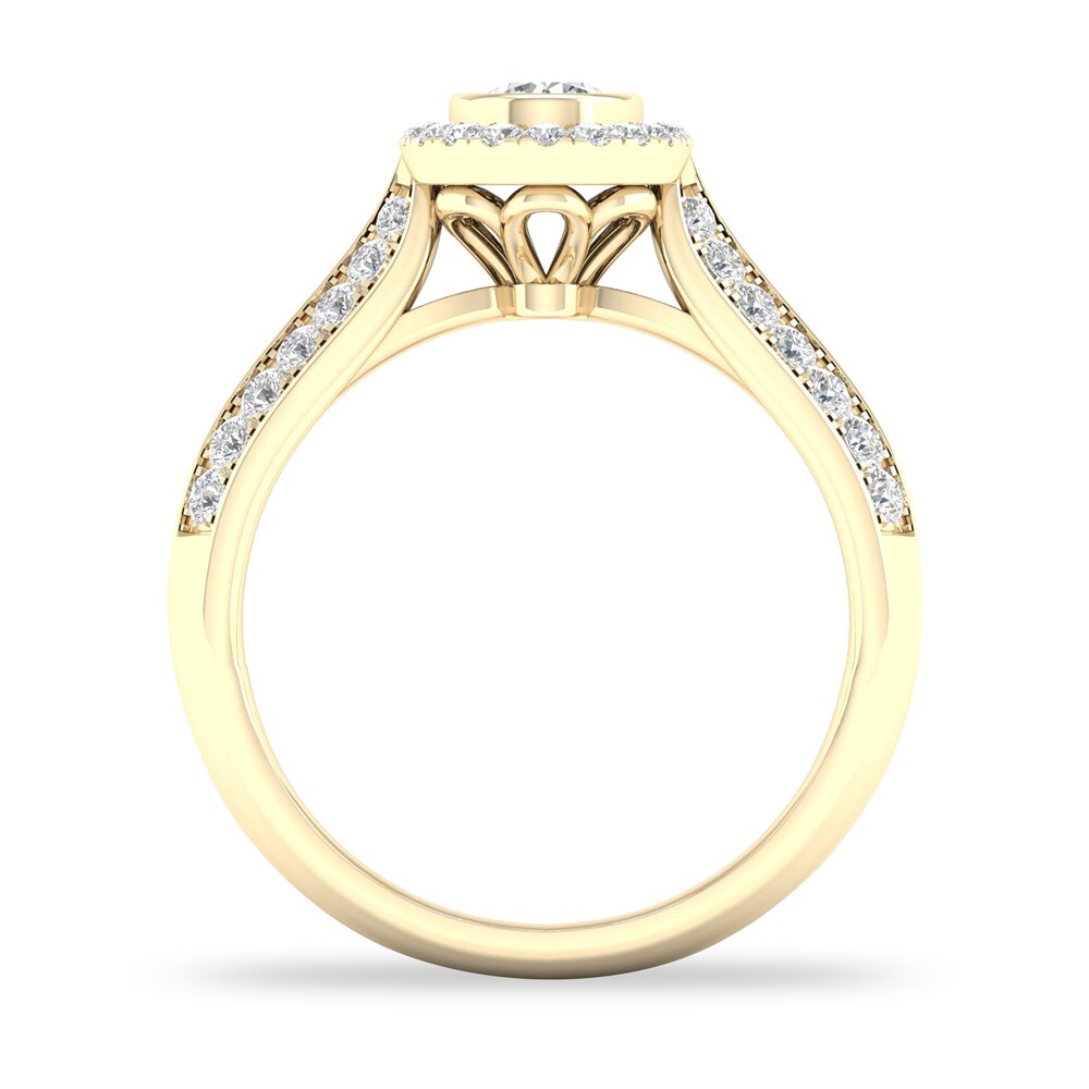 Diamond Ring 3/4 ct tw Round-cut 14K Yellow Gold boq3LOXs