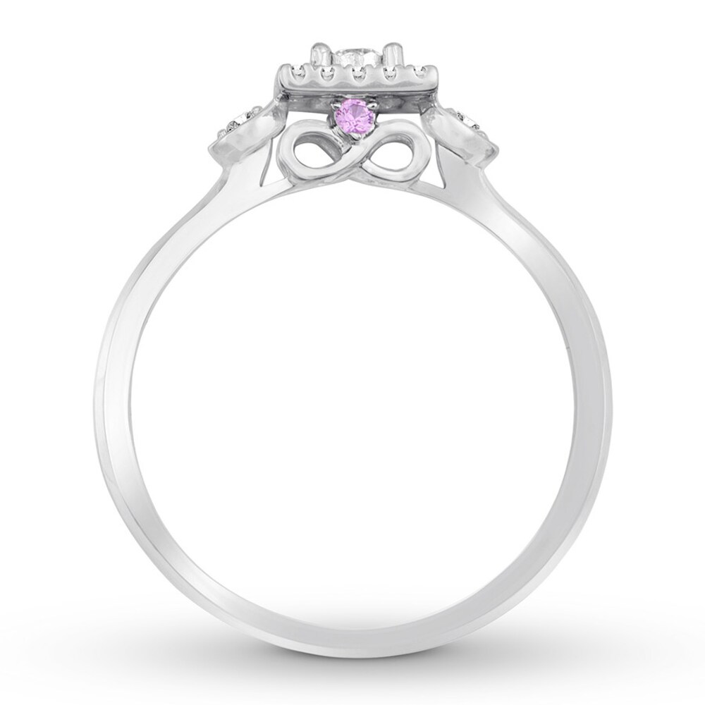 Diamond Promise Ring 1/6 carat tw Round 10K White Gold bwrMEhtY