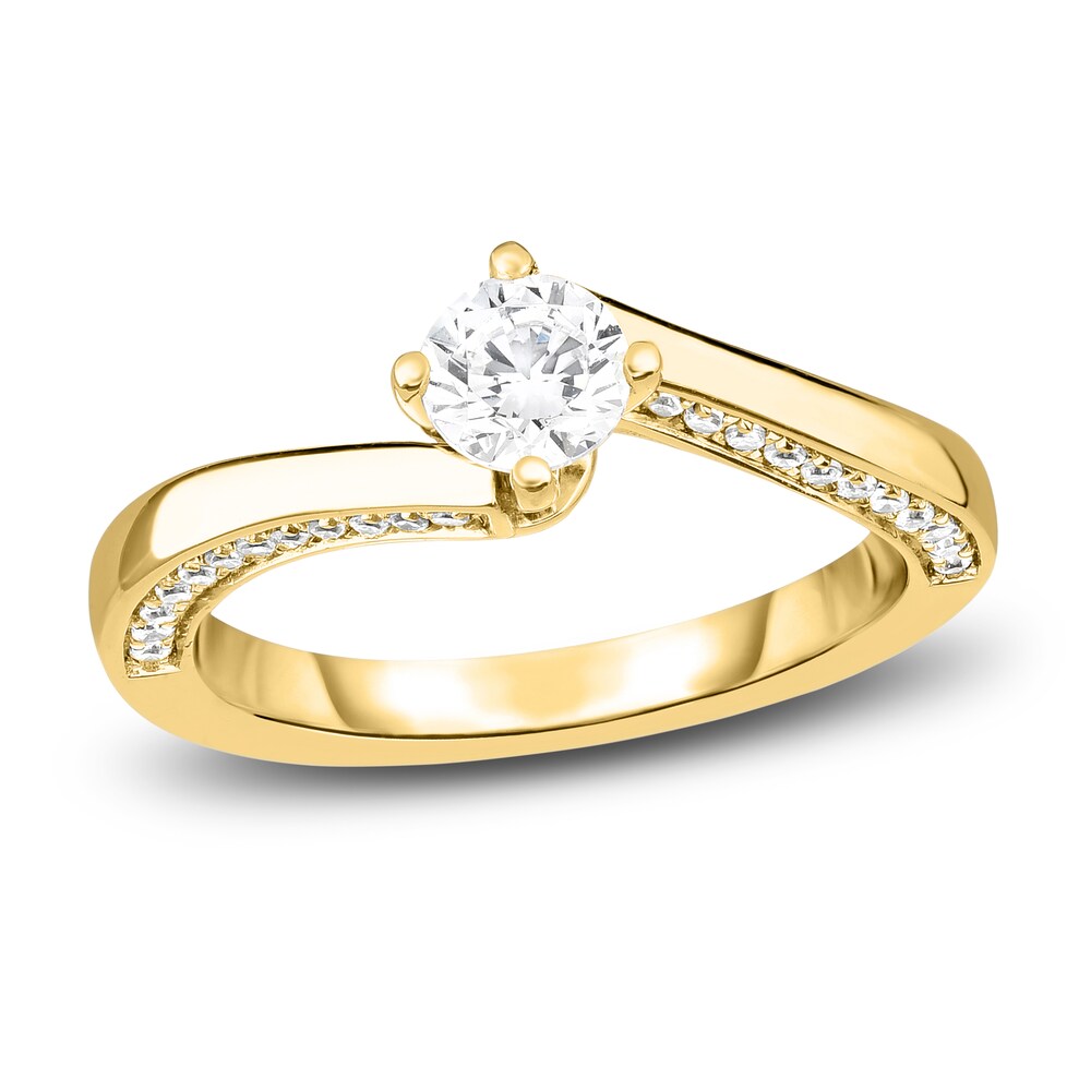 Diamond Engagement Ring 3/4 ct tw Round 14K Yellow Gold c0h6jQHB