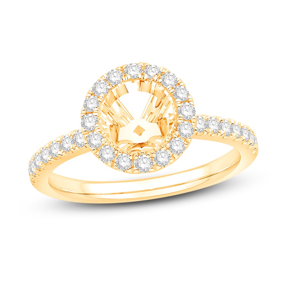 Diamond Ring Setting 1/2 ct tw Round 14K Yellow Gold c2fNkV4A