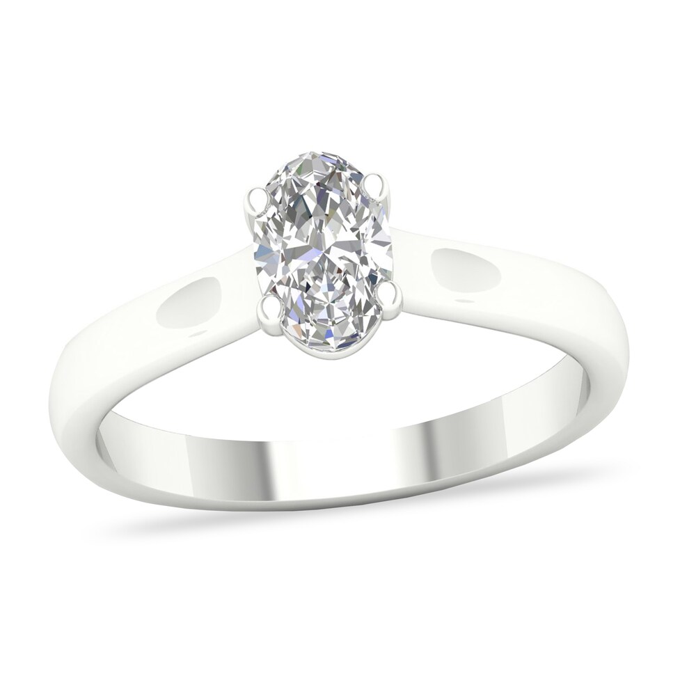 Diamond Solitaire Ring 3/4 ct tw Oval-cut 14K White Gold (SI2/I) c5oRWccE