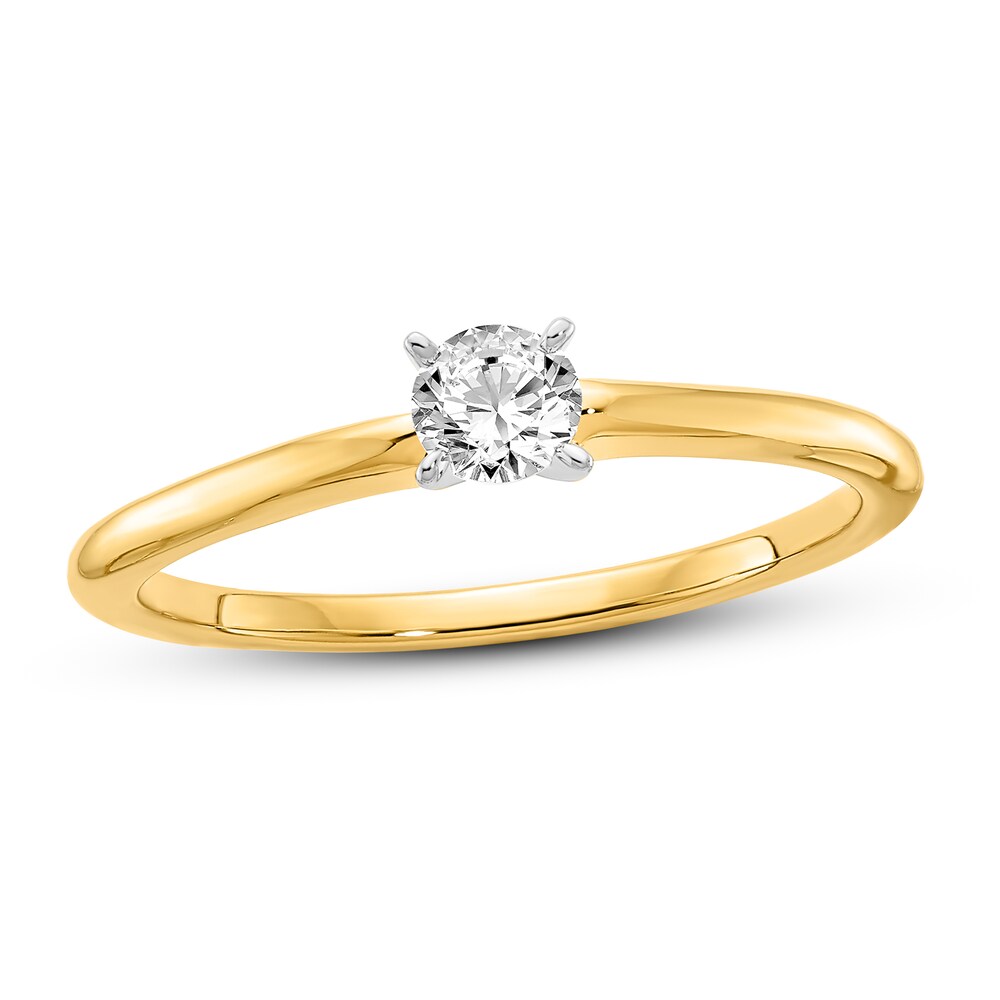 Diamond Solitaire Engagement Ring 1/4 ct tw Round 14K Two-Tone Gold (I1/I) c5xhqRME