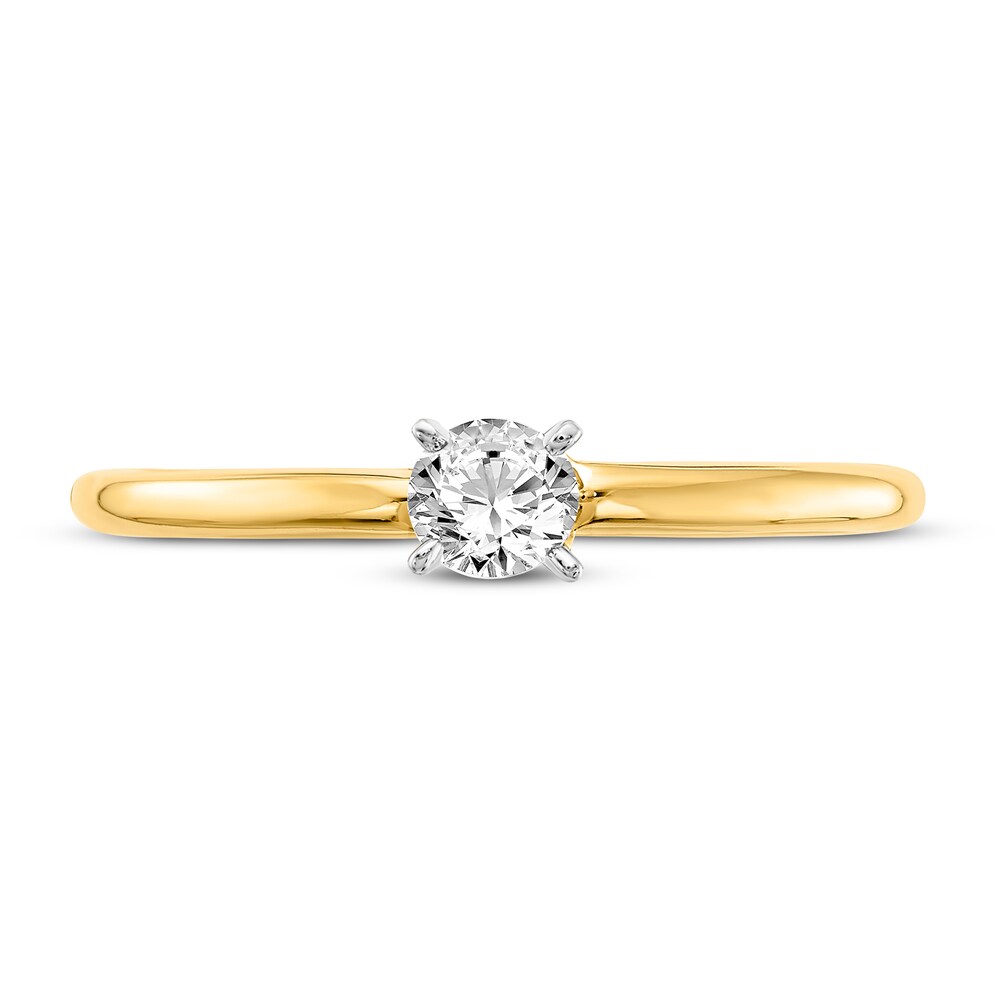 Diamond Solitaire Engagement Ring 1/4 ct tw Round 14K Two-Tone Gold (I1/I) c5xhqRME