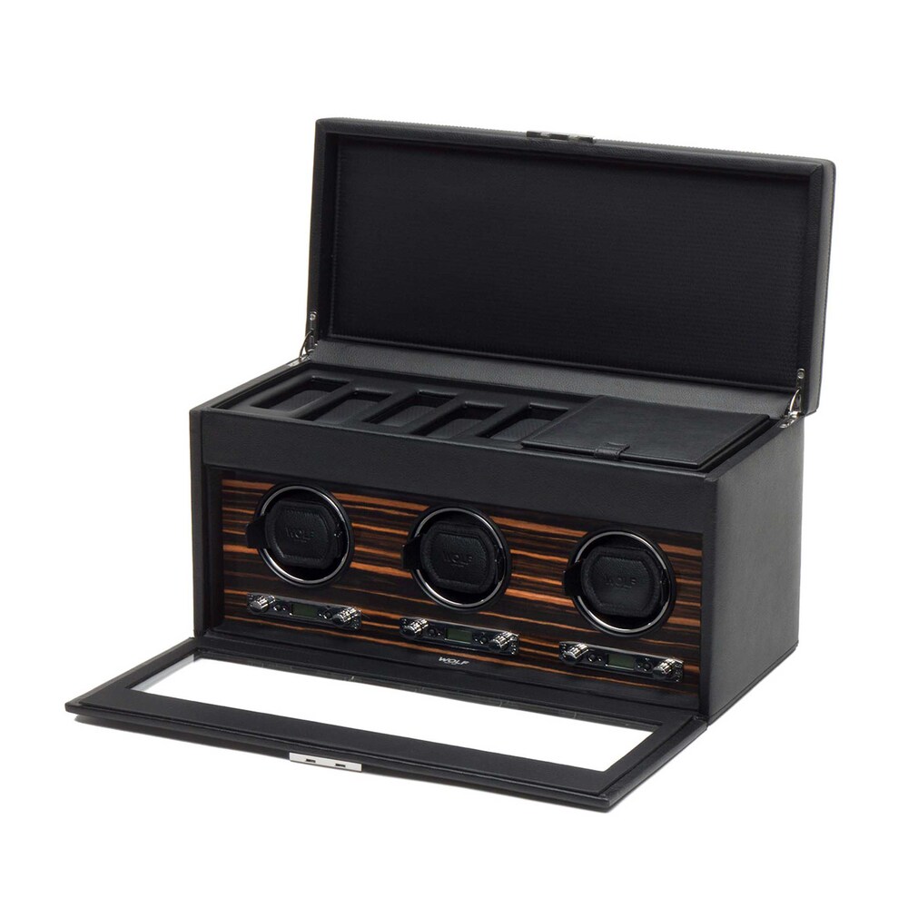 WOLF Roadster Triple Watch Winder with Storage cBXhcpT9