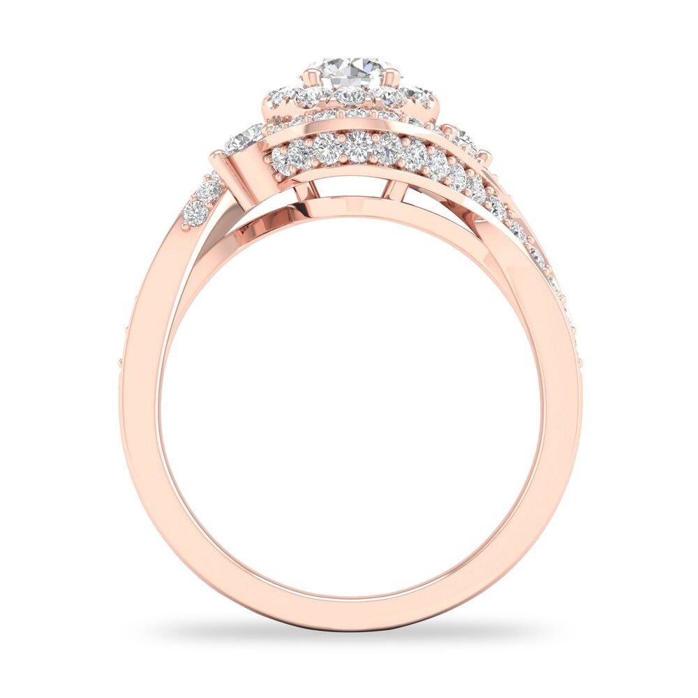 Diamond Ring 1 ct tw Round-cut 14K Rose Gold cFnrnAWs